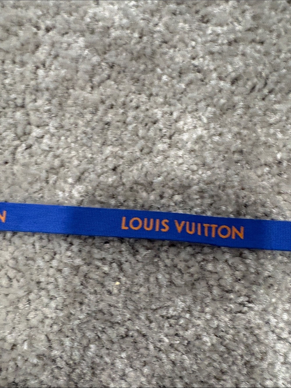 Louis Vuitton Royal Blue Ribbon with Orange Logo
